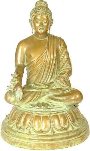 21" Tibetan Buddhist Deity- Medicine Buddha In Brass | Handmade | Made In India