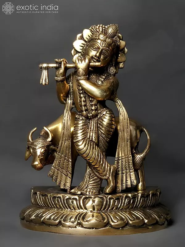 9" Kanhaiya Idol - The Beloved of All In Brass