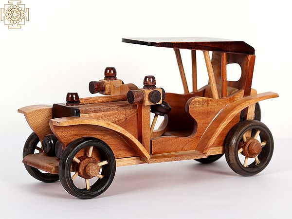 11" Decorative Wooden Toy Car | Home Decor