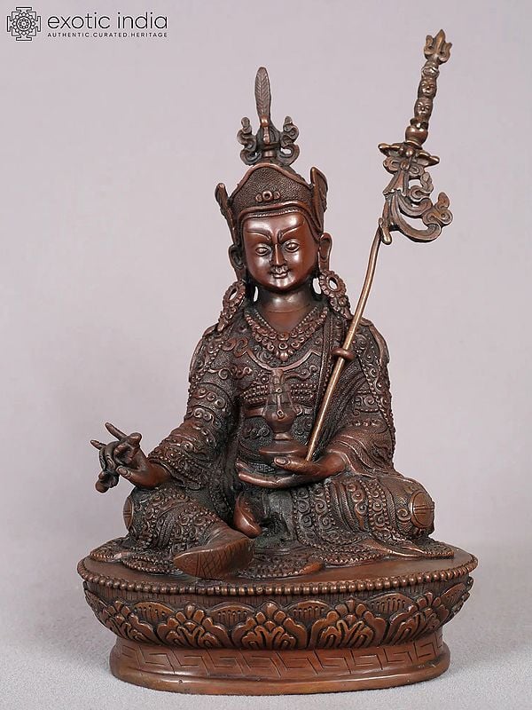 10" Guru Padmasambhava Copper Statue from Nepal