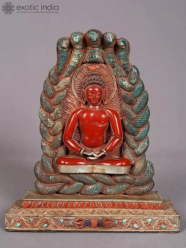 Superfine Silver Buddha Carved in Coral (Gemstone)