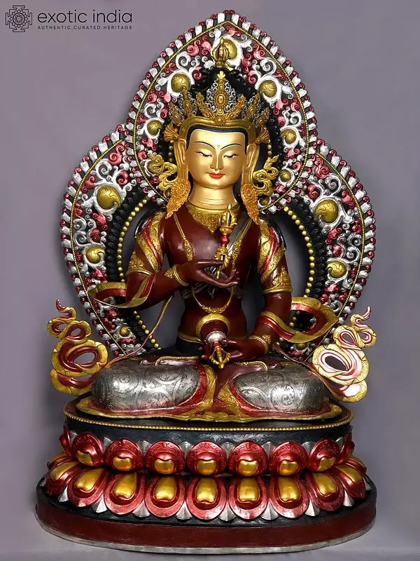 Superfine Vajrasattva Gilded Copper Nepalese Statue