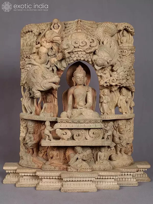 19'' Demons Attacking Buddha | Nepalese Handicrafts