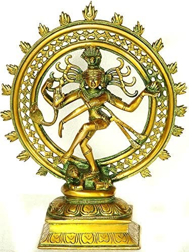 11" Shiva's Cosmic Dance In Brass | Handmade | Made In India