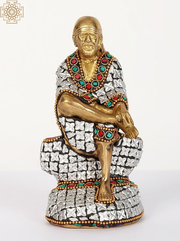 7" Shirdi Sai Baba In Brass | Handmade | Made In India