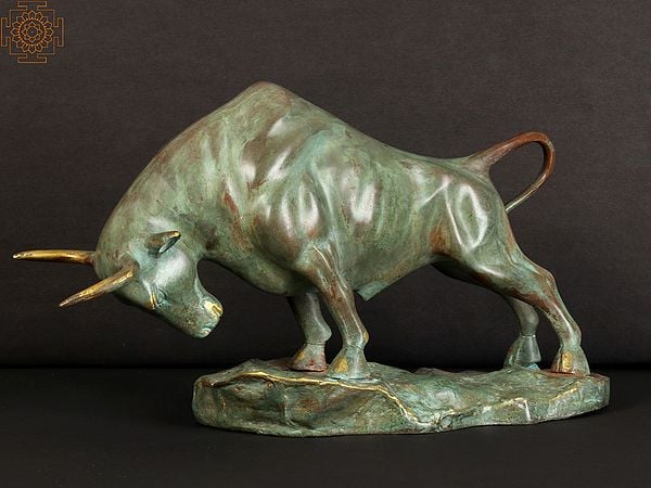 13'' Attacking Angry Bull | Home Decor