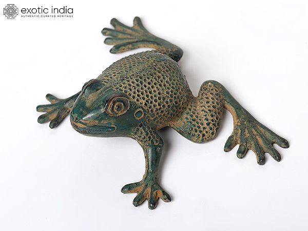 Small Brass Frog | Home Decor