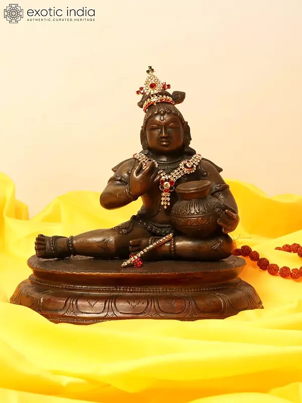 7" Bronze Bal Krishna Statue