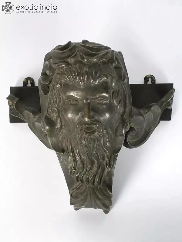 Greek God Head Idol | Bronze Wall Hanging Statue