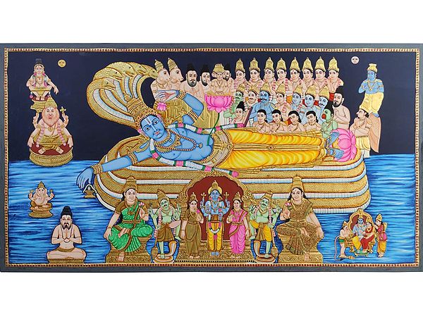 Shri Padmanabha Swamy | Tanjore Painting Without Frame