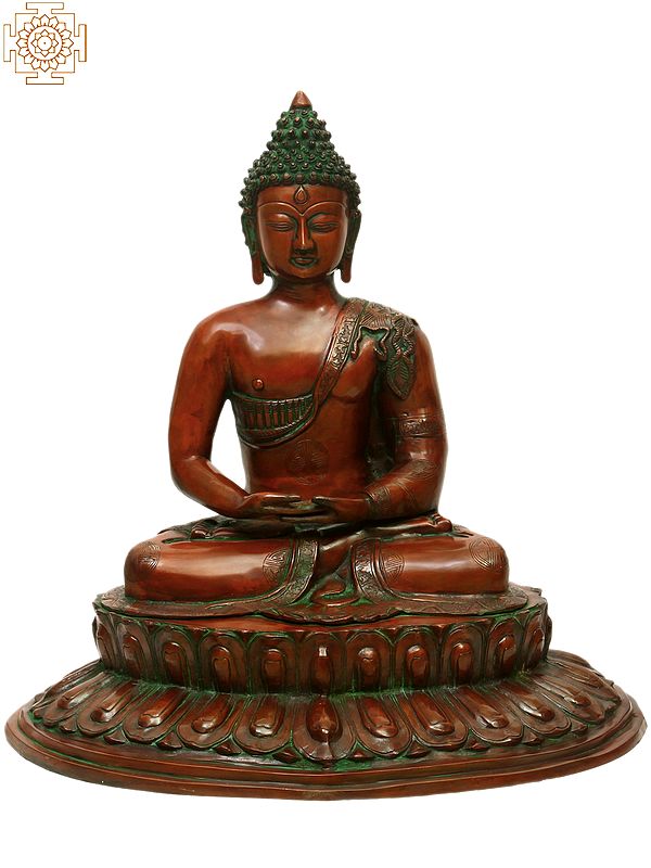 23" Lord Buddha in Meditation In Brass | Handmade | Made In India