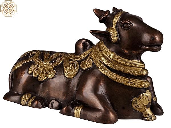 11" Nandi - The Vehicle of Shiva In Brass | Handmade