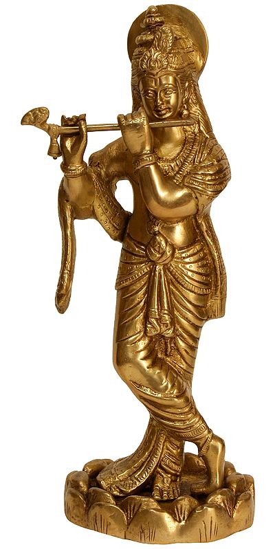 10" Murali Krishna In Brass | Handmade | Made In India