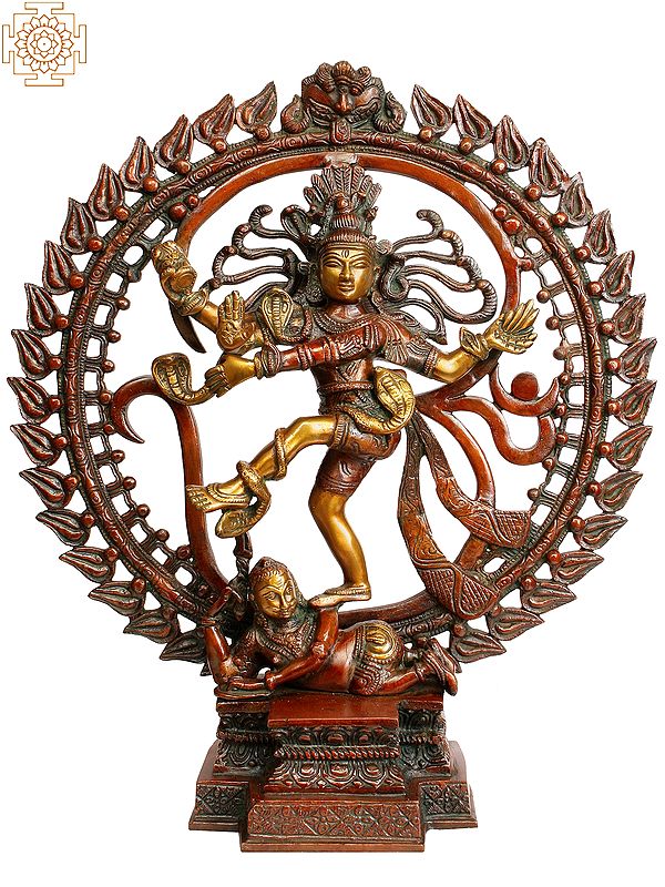 17" Nataraja in Om (AUM) In Brass | Handmade | Made In India