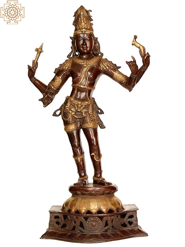 31" Large Size Lord Shiva as Pashupatinath In Brass