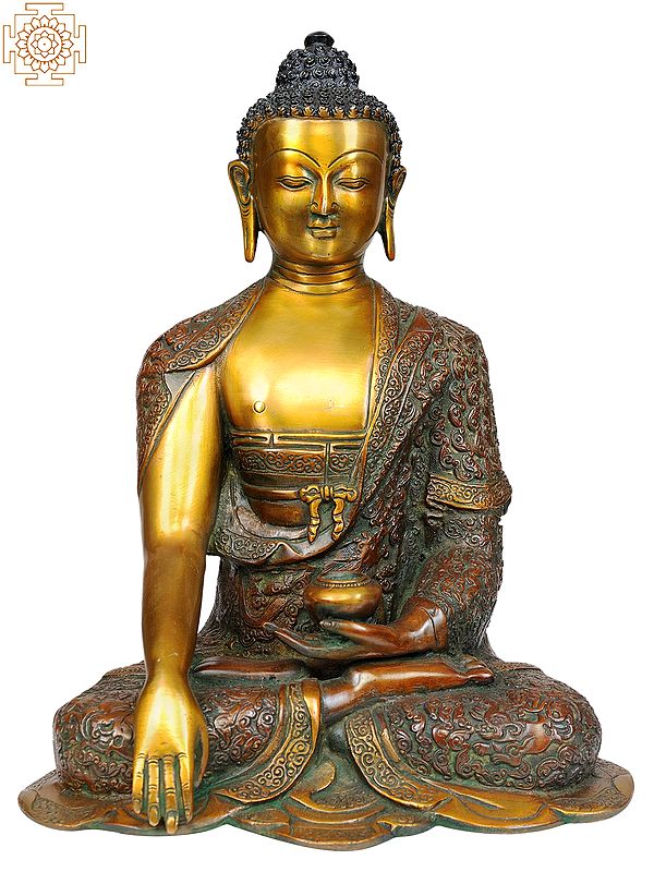 13" Lord Buddha in Bhumisparsha Mudra In Brass