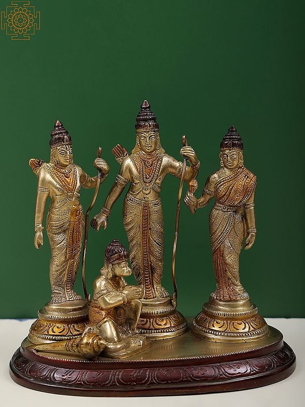 6" Small Rama Durbar Sculpture in Brass