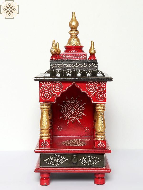 17" Handcrafted Wooden Home Temple