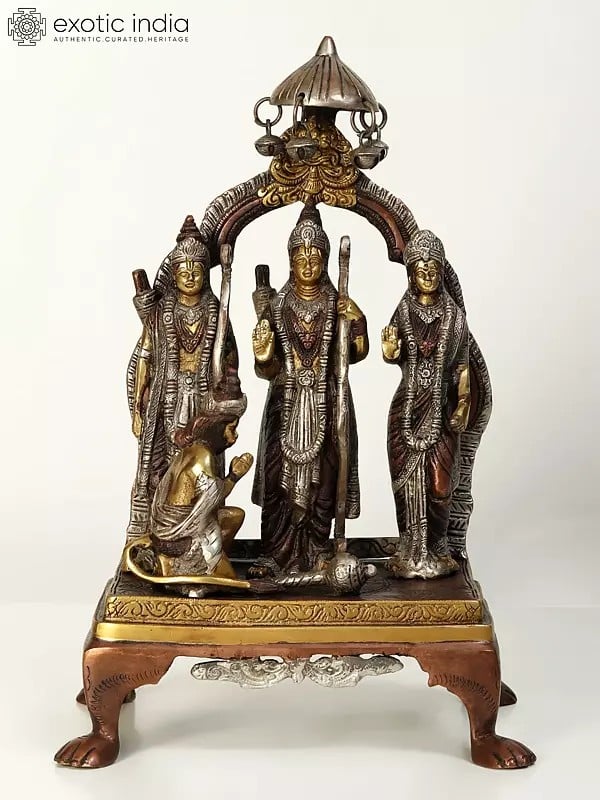 9" Rama Durbar Statue in Brass | Handmade | Made in India
