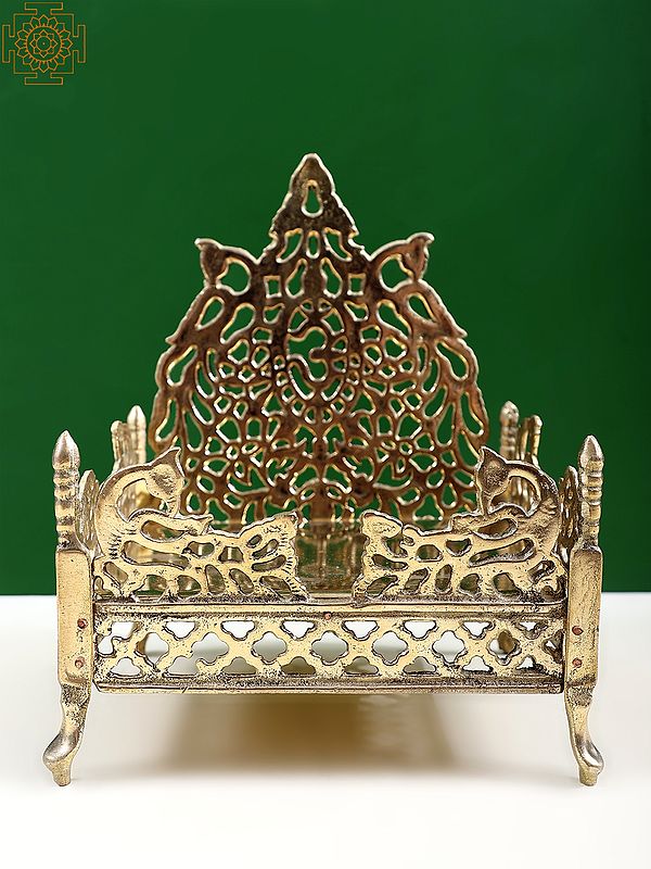 9" Deity Throne In Brass | Handmade | Made In India