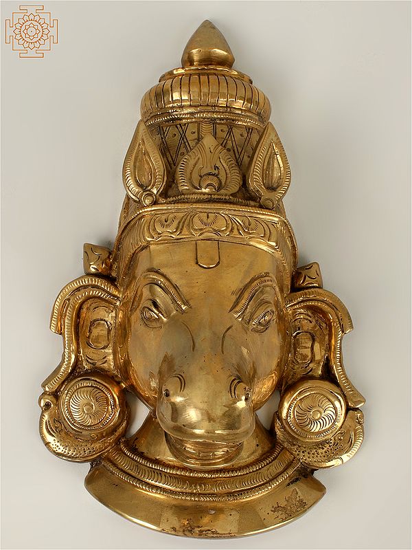 9" Hayagriva Mask | Madhuchista Vidhana (Lost-Wax) | Panchaloha Bronze from Swamimalai