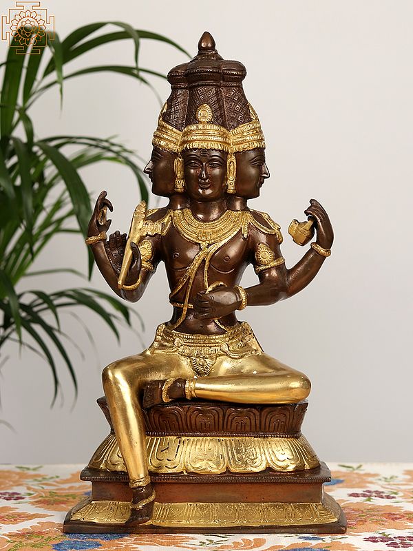16" Brahma Ji In Brass