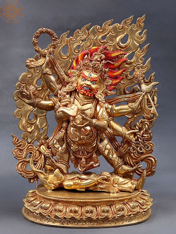 Six Armed Mahakala from Nepal - Tibetan Buddhist Deity