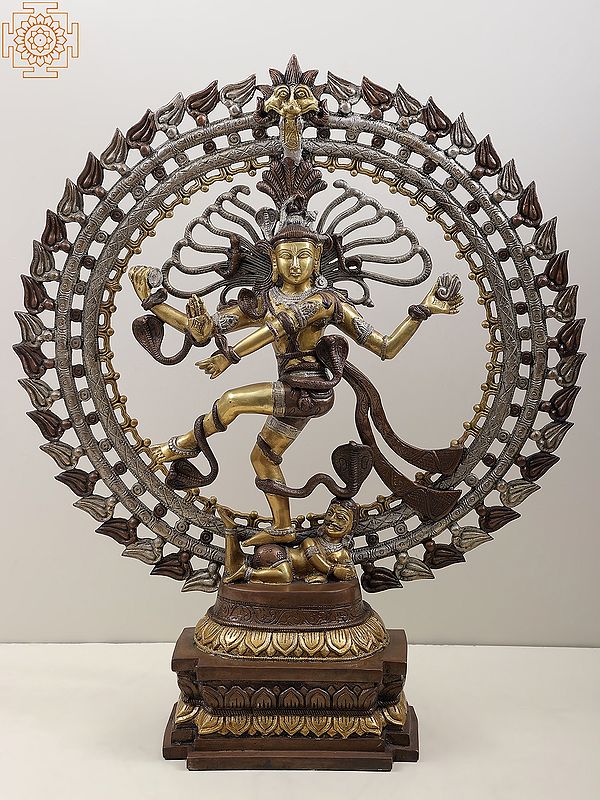 28" The Ultimate Representation of Bhagawan Shiva’s Power – Nataraja Brass Statue | Handmade