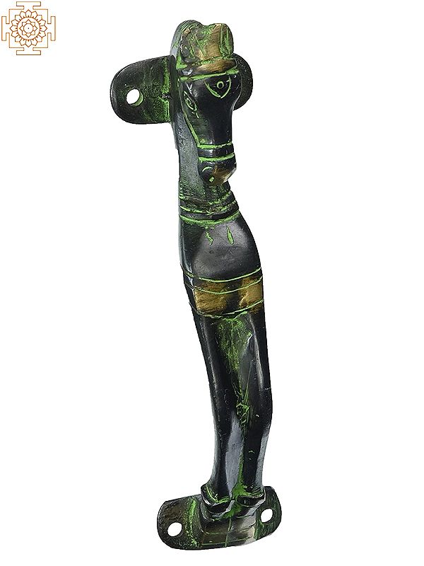 7" Brass Horse Shape Door-Handle