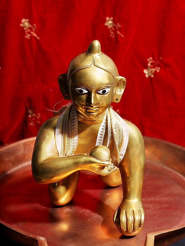 11" Brass Laddu Gopal