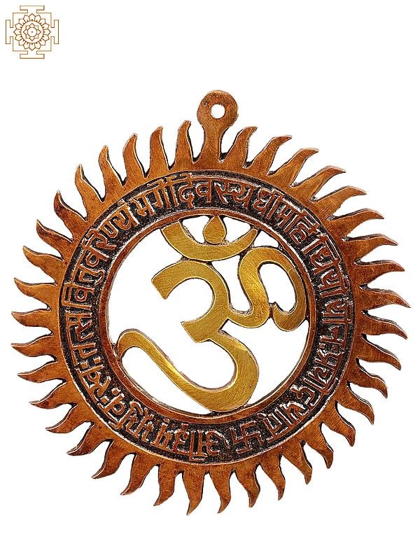 Om With Gayatri Mantra Wall Hanging Statue