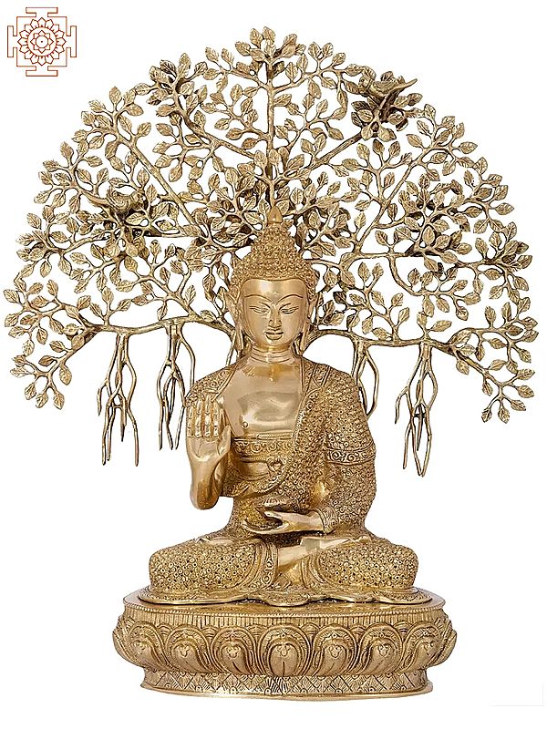 Lord Buddha Attaining Spiritual Enlightenment Under The Bodhi Tree - Tibetan Buddhist