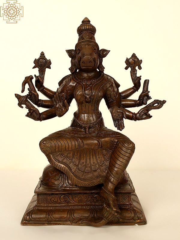 9" Monotone Devi Varahi | Handmade | Madhuchista Vidhana (Lost-Wax) | Panchaloha Bronze from Swamimalai