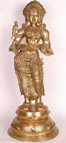 21" Large Size Deep Lakshmi in Brass | Handmade | Made in India