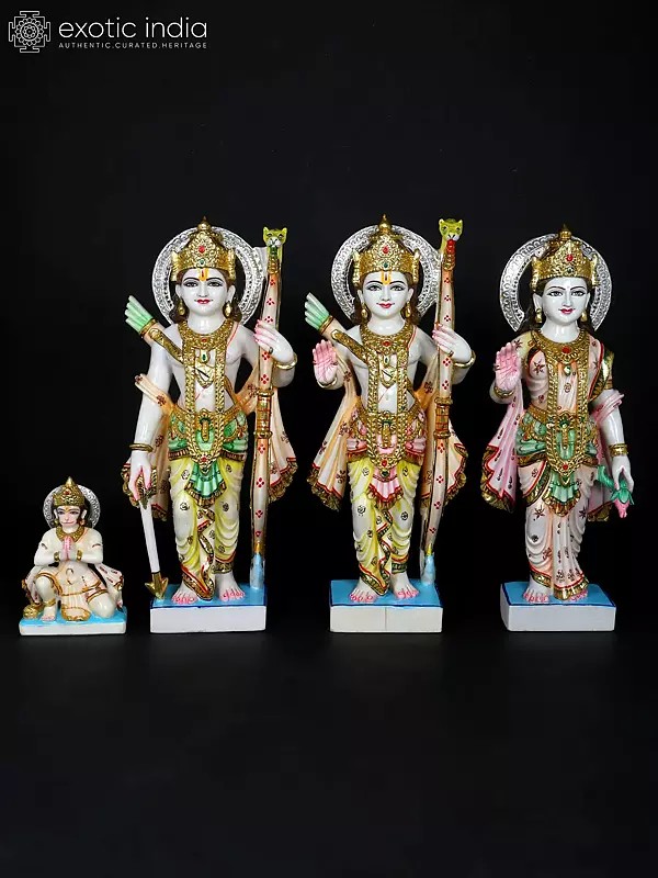 30" Ram Darbar Statue | White Makrana Marble
