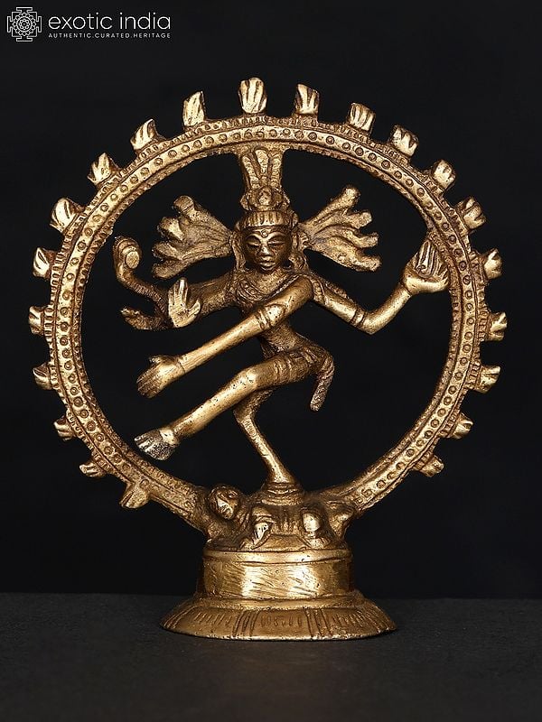 3" Small Nataraja (Dancing Lord Shiva) | Brass Statue