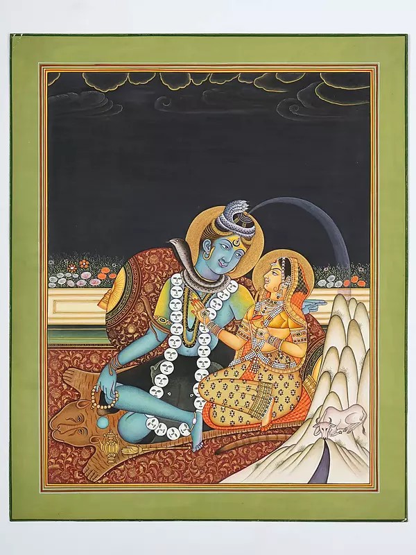 Emergence of Ganga from Shiva’s Coiffure (A Fine Painting)