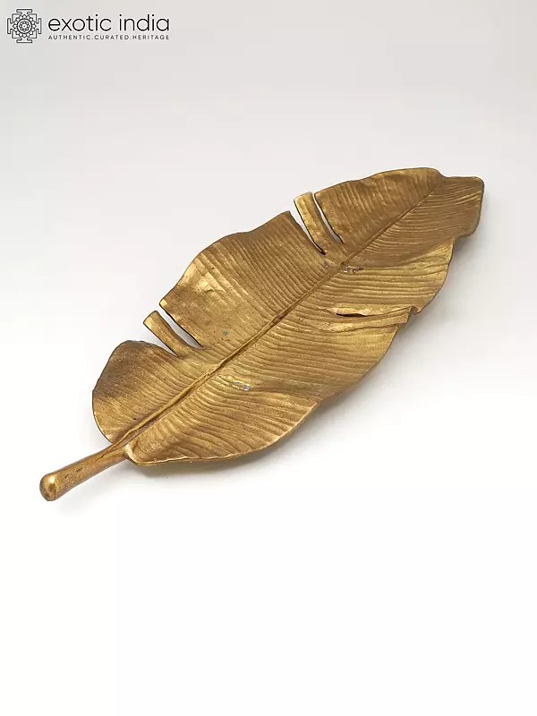 23" Brass Banana Leaf | Handmade