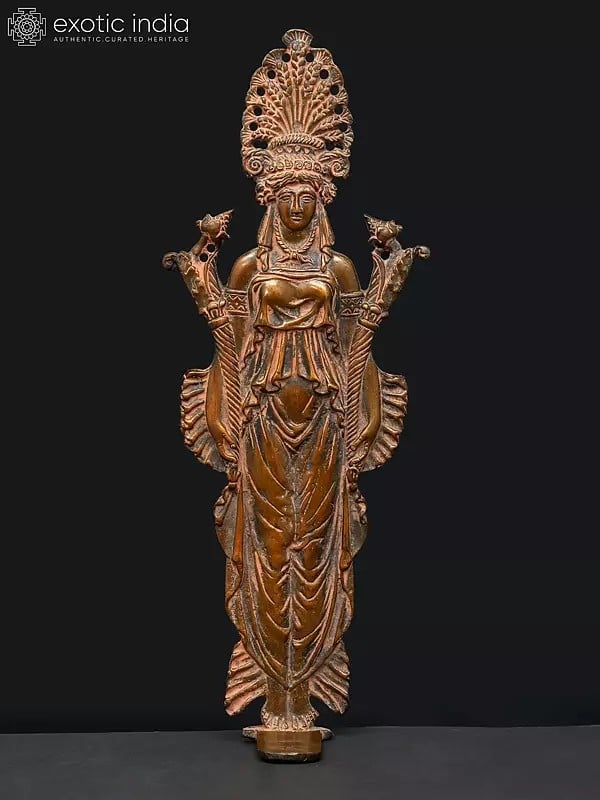 12" Roman Harvest Goddess Ceres Brass Statue | Wall Hanging