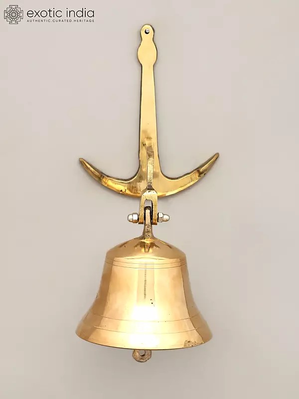 10" Wall Hanging Brass Bell