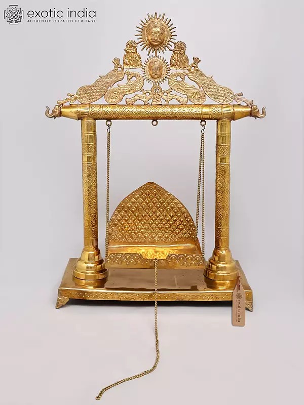 36" Designer Brass Swing /Jhula for Your Favourite Deity