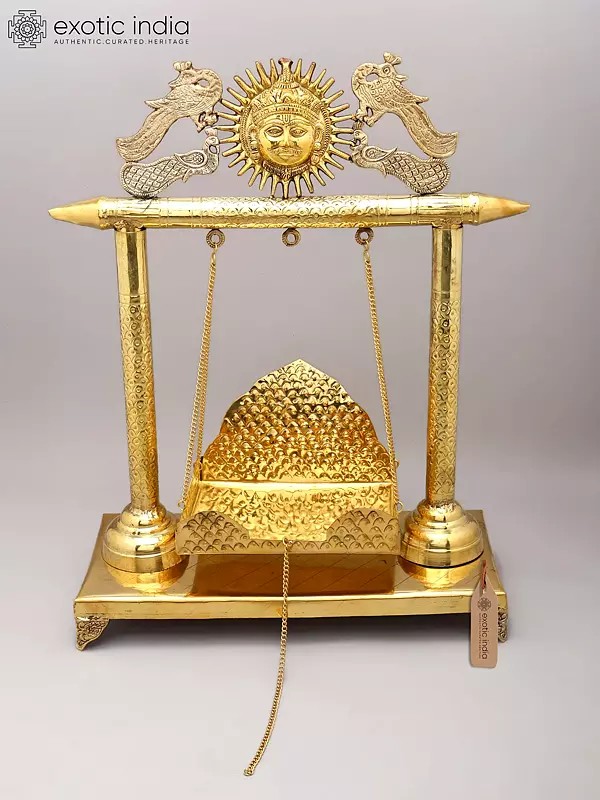 25" Designer Brass Swing for Placing Deity Statue