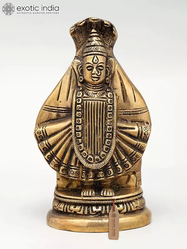 6" Small Goddess Tulja Bhavani | Brass Statue