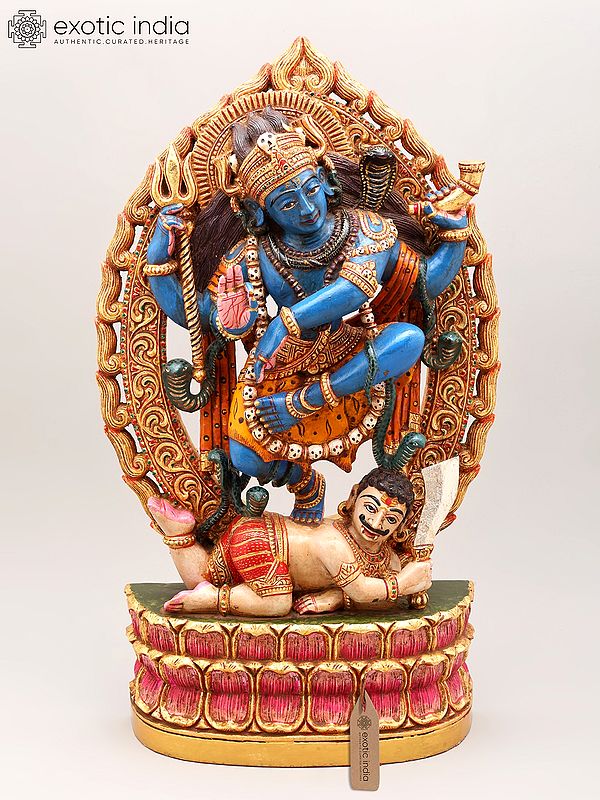 20" Nataraja - Lord Shiva in Cosmic Dance | Handcrafted Divine Sculpture in Wood