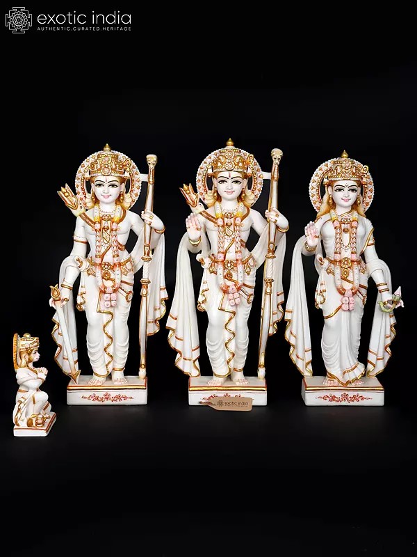 24" Shri Ram Darbar Set | Marble Statues