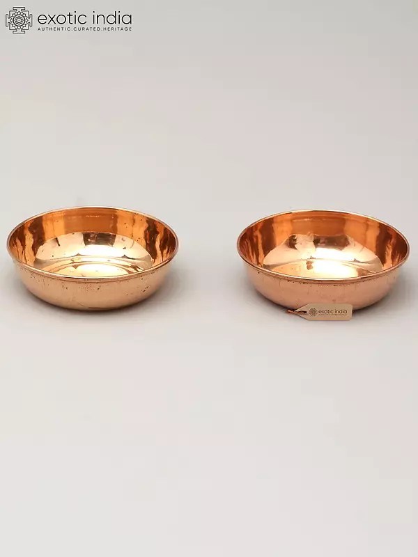 2" Small Size Pair of Copper Ritual Bowls