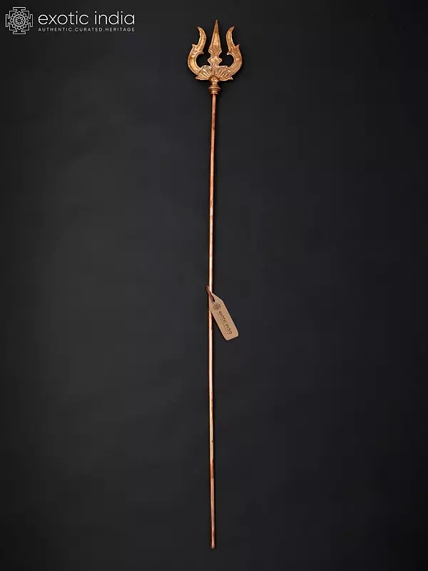 60" Large Size Lord Shiva's Trident (Trishul) | Copper