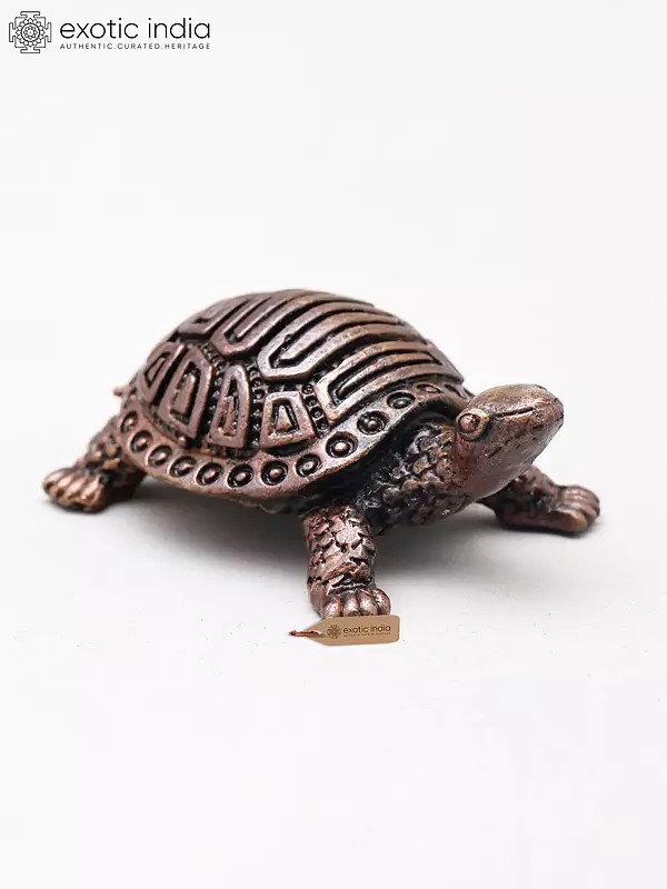 2" Small Sacred Turtle (Kachua) for Vastu Shastra & Positive Energy | Handmade | Copper Statue