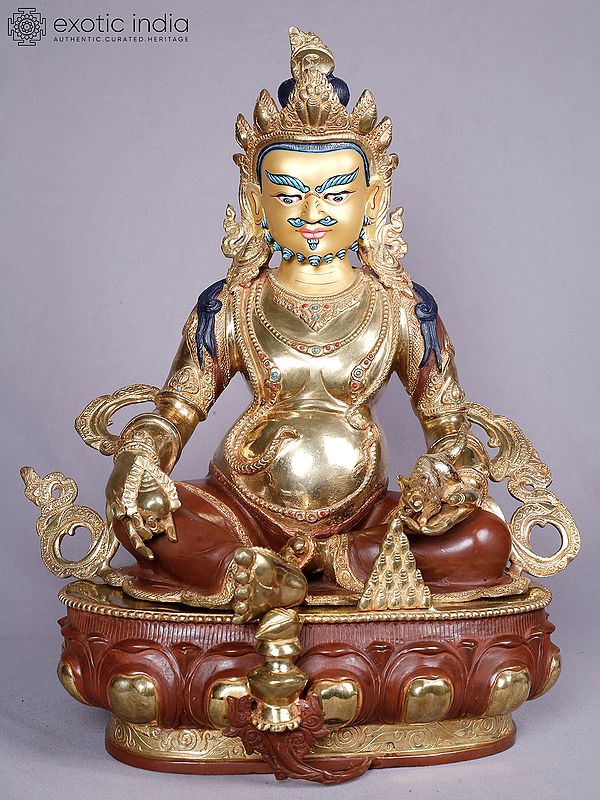 Lord Kubera - The God of Wealth | Tibetan Buddhist Deity | Copper With Gold Plated