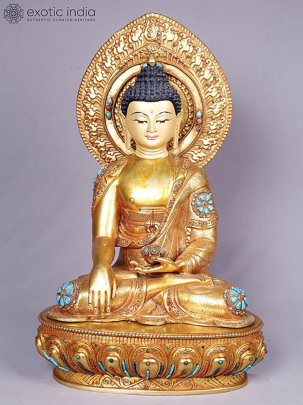 Shakyamuni Buddha | Tibetan Buddhist Deity | Copper With Gold Plated